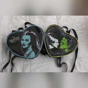 Heart-Shaped Monster Graphic Bags Rock Rebel